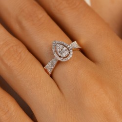 Pierścionek z diamentami (R100475 YW): 14 - zdjęcie: 6