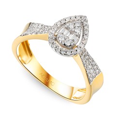 Pierścionek z diamentami (R100475 YW)