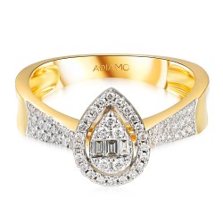 Pierścionek z diamentami (R100475 YW): 14 - zdjęcie: 4