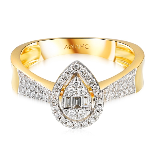 Pierścionek z diamentami (R100475 YW): 14