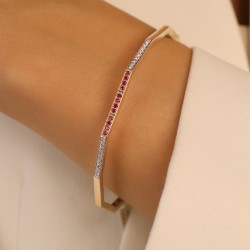 Bransoletka z rubinami i diamentami (B10264 Y RU) - zdjęcie: 4