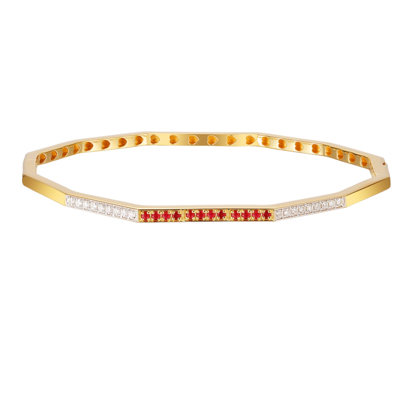 Bransoletka z rubinami i diamentami (B10264 Y RU)