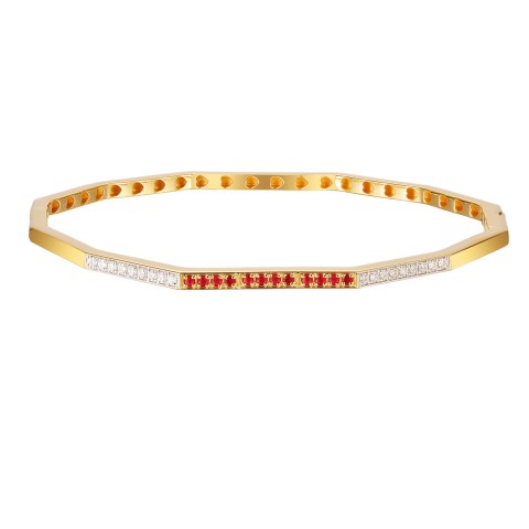 Bransoletka z rubinami i diamentami (B10264 Y RU)