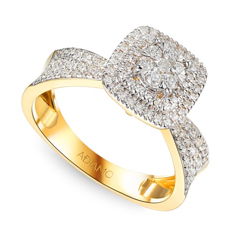 Pierścionek z diamentami (R100086 YW)