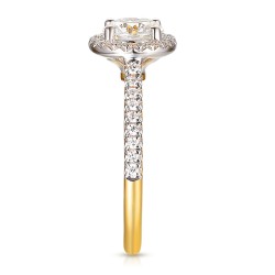 Pierścionek z diamentami laboratoryjnymi (R95579 YW LGD 1,07ct): 14 - zdjęcie: 5