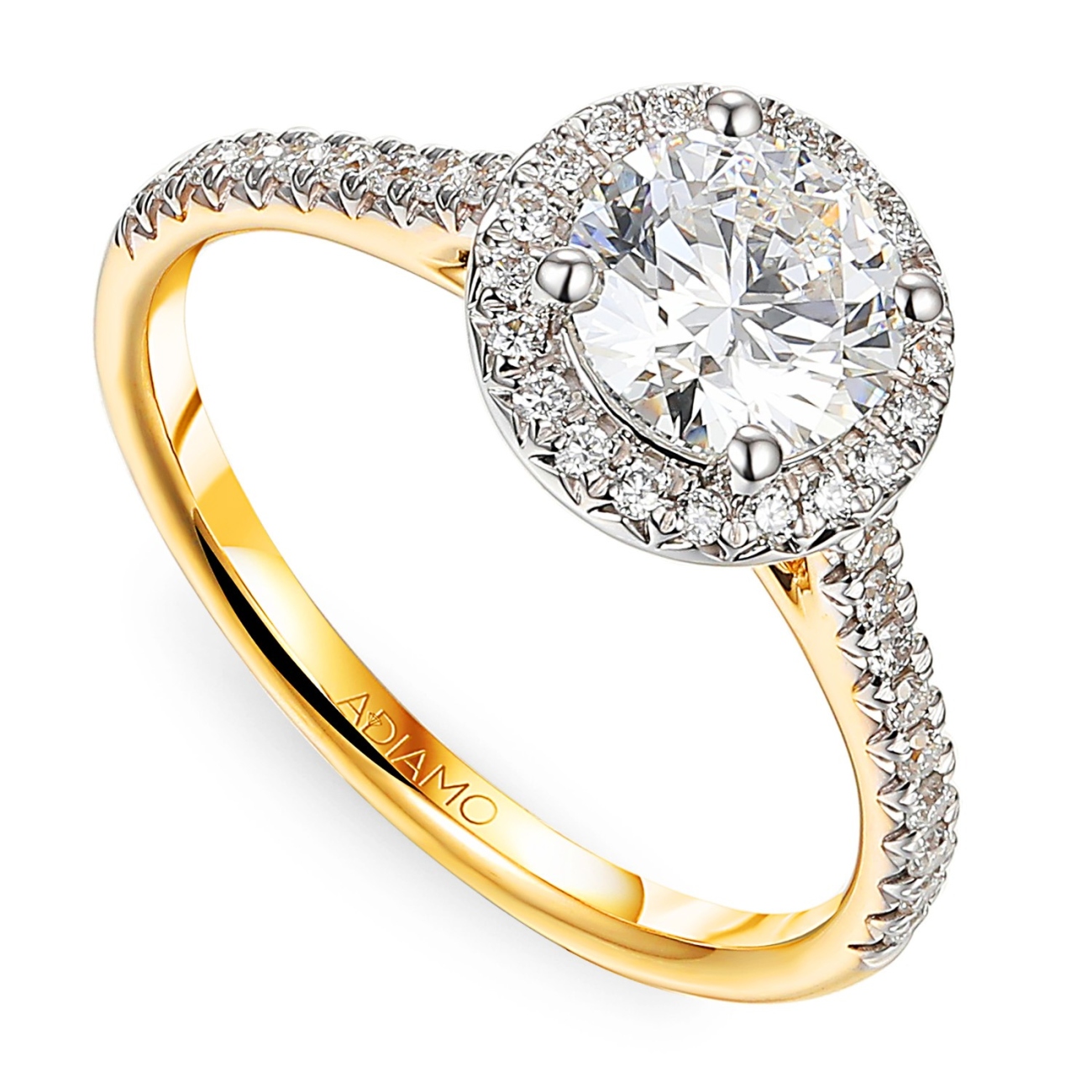 Pierścionek z diamentami laboratoryjnymi (R95579 YW LGD 1,07ct): 14