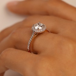 Pierścionek z diamentami laboratoryjnymi (R95579 YW LGD 1,07ct): 14 - zdjęcie: 7