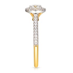 Pierścionek z diamentami laboratoryjnymi (R95579 YW LGD 0,53ct): 12 - zdjęcie: 5