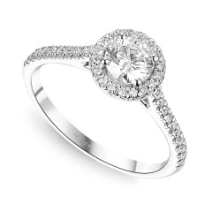 Pierścionek z diamentami laboratoryjnymi (R95579 W LGD 0,54ct)