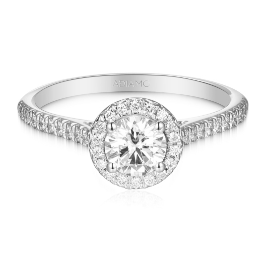 Pierścionek z diamentami laboratoryjnymi (R95579 W LGD 0,54ct): 14