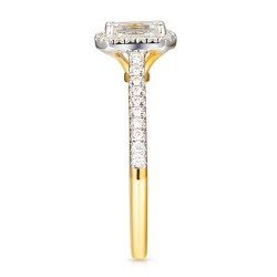 Pierścionek z diamentami laboratoryjnymi (R95584 YW LGD 0,52ct): 12 - zdjęcie: 5