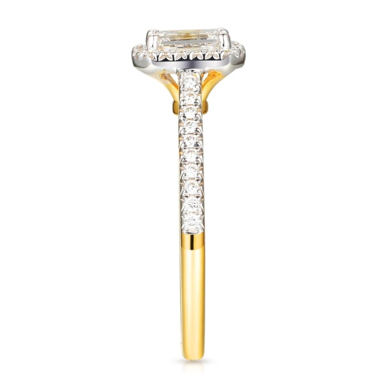 Pierścionek z diamentami laboratoryjnymi (R95584 YW LGD 0,52ct): 12