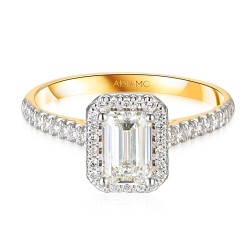 Pierścionek z diamentami laboratoryjnymi (R95584 YW LGD 1,06ct): 10 - zdjęcie: 4