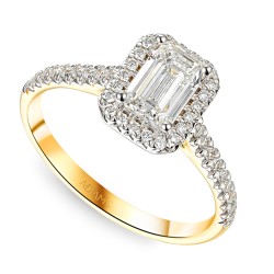 Pierścionek z diamentami laboratoryjnymi (R95584 YW LGD 1,06ct): 10 - zdjęcie: 2