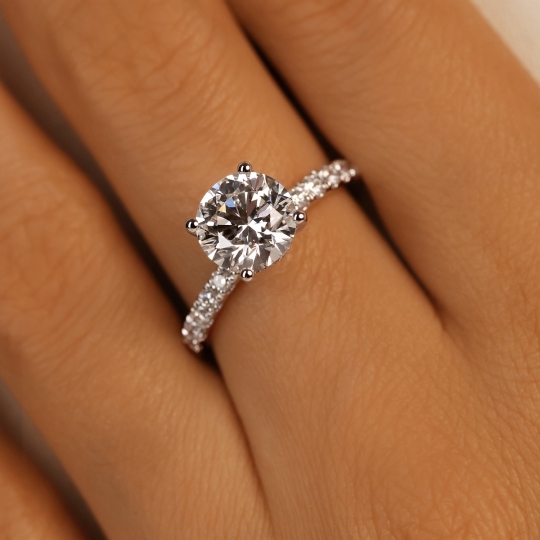 Pierścionek z diamentem laboratoryjnym (R100453 W LGD 2,04ct): 13