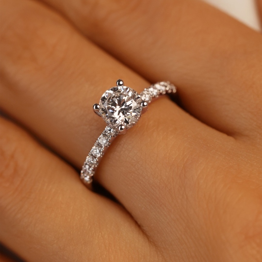 Pierścionek z diamentem laboratoryjnym (R100453 W LGD 1,01ct): 13