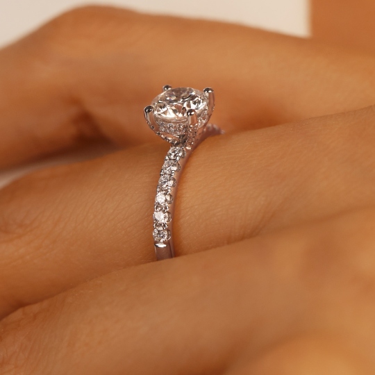 Pierścionek z diamentem laboratoryjnym (R100453 W LGD 1,01ct): 13