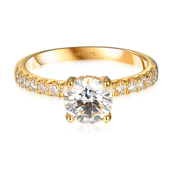 Pierścionek z diamentem laboratoryjnym (R100453 Y LGD 1,02ct): 10