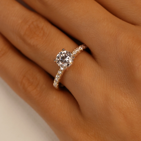 Pierścionek z diamentem laboratoryjnym (R100453 Y LGD 1,02ct): 10