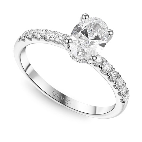 Pierścionek z diamentem laboratoryjnym (R100450 W LGD 1,04ct)