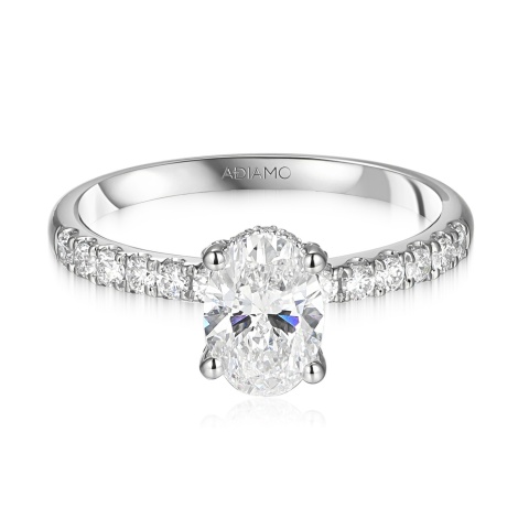 Pierścionek z diamentem laboratoryjnym (R100450 W LGD 1,04ct)