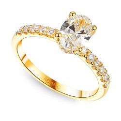 Pierścionek z diamentem laboratoryjnym (R100450 Y LGD 1,04ct): 12 - zdjęcie: 2