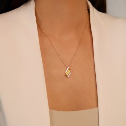 Zawieszka z cytrynem i diamentami (P100381 Y CT) - zdjęcie: 3