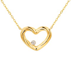 Naszyjnik z diamentem (N12720 Y C 0,01ct)