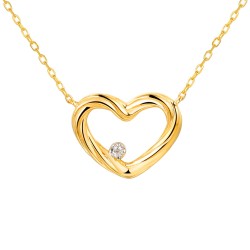 Naszyjnik z diamentem (N12720 Y C 0,01ct) - zdjęcie: 2