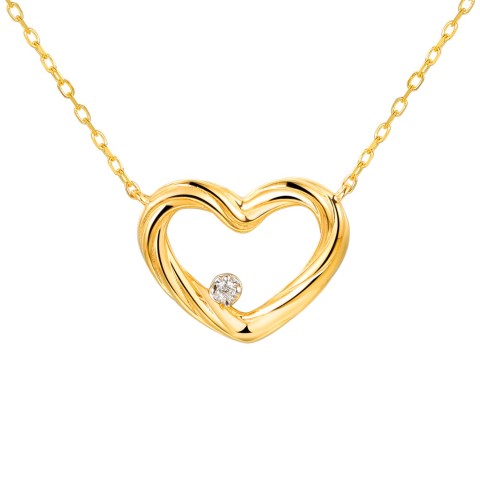 Naszyjnik z diamentem (N12720 Y C 0,01ct)