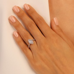 Pierścionek z diamentami laboratoryjnymi (R95582 YW LGD 0,52ct) : 13 - zdjęcie: 3