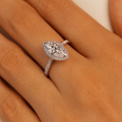 Pierścionek z diamentami laboratoryjnymi (R95582 YW LGD 1,07ct): 14 - zdjęcie: 6