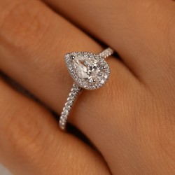 Pierścionek z diamentami laboratoryjnymi (R95580 YW LGD 0,54ct): 12 - zdjęcie: 6