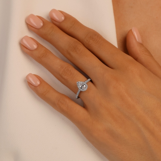 Pierścionek z diamentami laboratoryjnymi (R95580 W LGD 0,54ct): 11