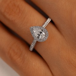 Pierścionek z diamentami laboratoryjnymi (R95580 W LGD 0,54ct): 11 - zdjęcie: 6