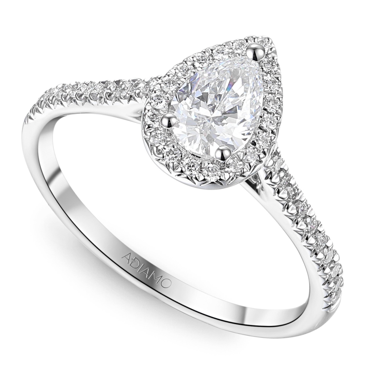 Pierścionek z diamentami laboratoryjnymi (R95580 W LGD 0,54ct): 11