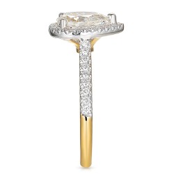 Pierścionek z diamentami laboratoryjnymi (R95580 YW LGD 1,07ct): 14 - zdjęcie: 4