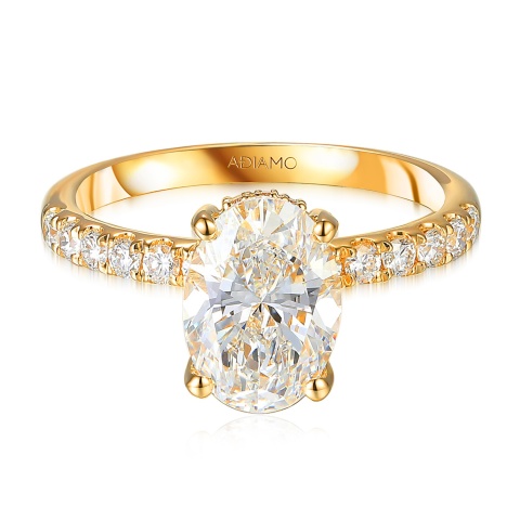 Pierścionek z diamentem laboratoryjnym (R100450 Y LGD 2,05ct)