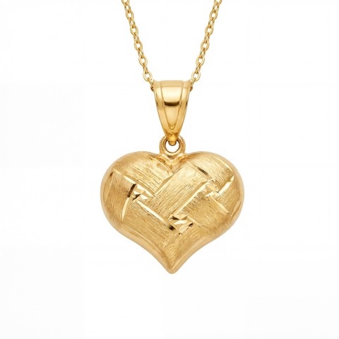 Złota zawieszka serce (P26042 Y)