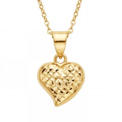 Złota zawieszka serce (P26046 Y)