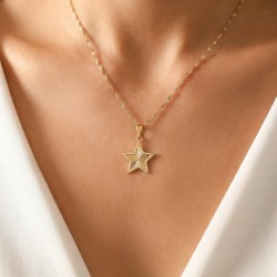 Złota zawieszka gwiazdka (P00908 Y) - zdjęcie: 3