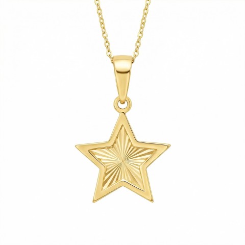Złota zawieszka gwiazdka (P00908 Y)