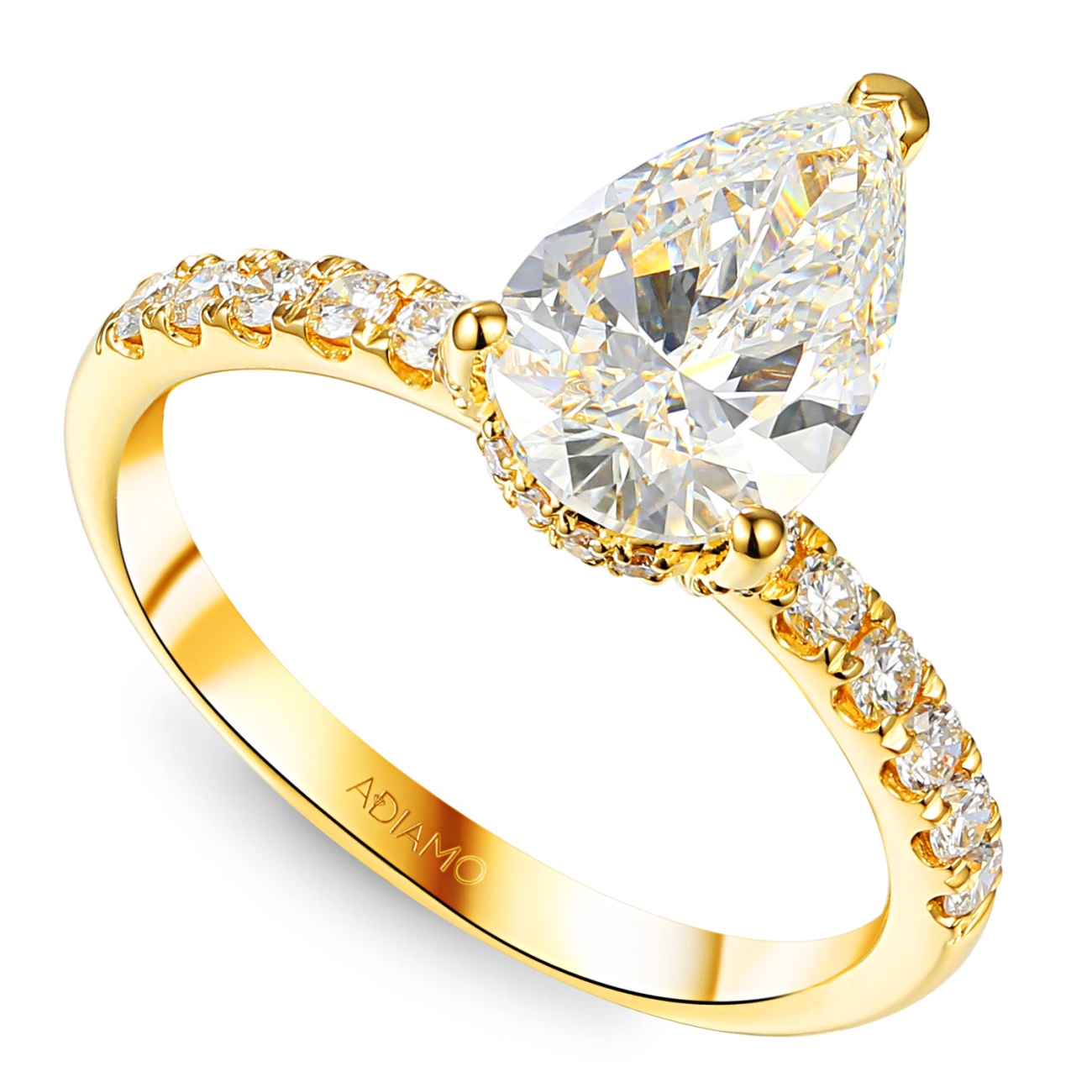 Pierścionek z diamentem laboratoryjnym (R100452 Y LGD 2,01ct): 14