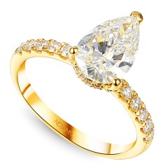 Pierścionek z diamentem laboratoryjnym (R100452 Y LGD 2,01ct)