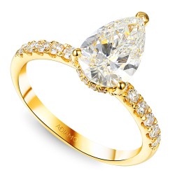 Pierścionek z diamentem laboratoryjnym (R100452 Y LGD 2,01ct): 14 - zdjęcie: 2