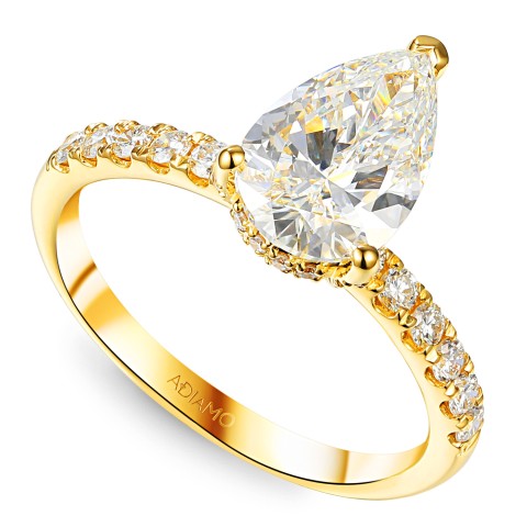 Pierścionek z diamentem laboratoryjnym (R100452 Y LGD 2,01ct)