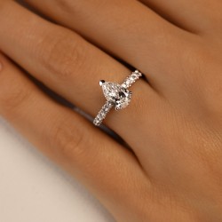 Pierścionek z diamentem laboratoryjnym (R100452 W LGD 1,03ct): 14 - zdjęcie: 3