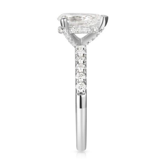 Pierścionek z diamentem laboratoryjnym (R100452 W LGD 1,03ct): 14