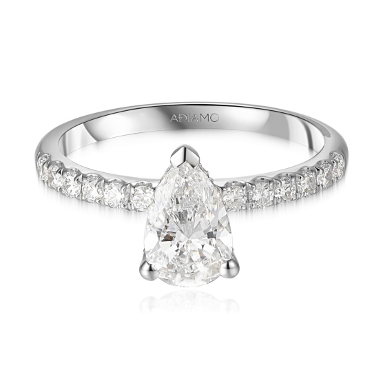 Pierścionek z diamentem laboratoryjnym (R100452 W LGD 1,03ct): 14