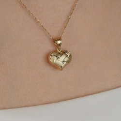 Złota zawieszka serce (P26042 Y) - zdjęcie: 4